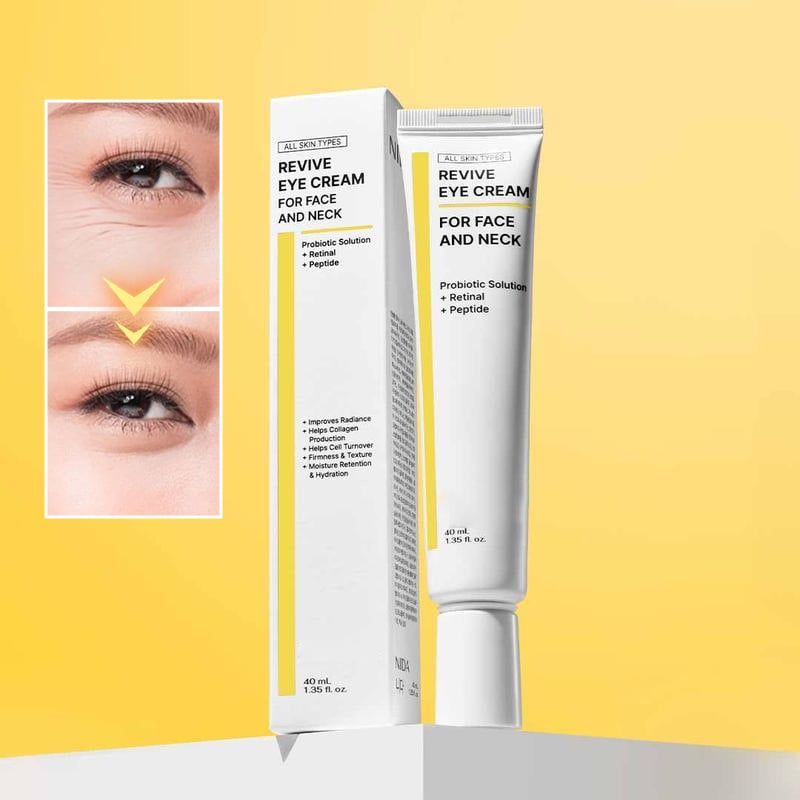 Revitaliserende oog- en gezichtscrème met probiotica, retinal en peptiden – 40 ml