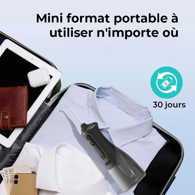 Hydropulseur portable rechargeable et irrigateur buccal