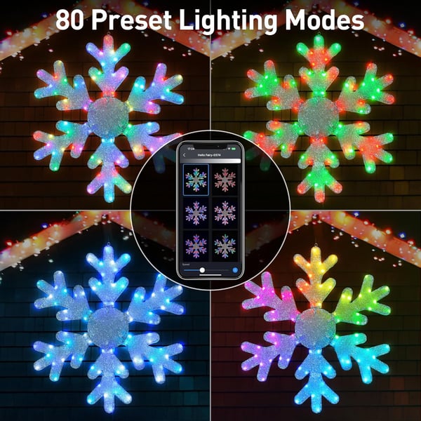 Sakerplus® Smart Led Snowflake Christmas Lights