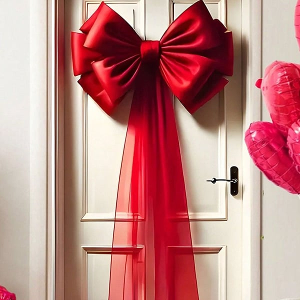 Christmas Door Bow Ribbon Decoration