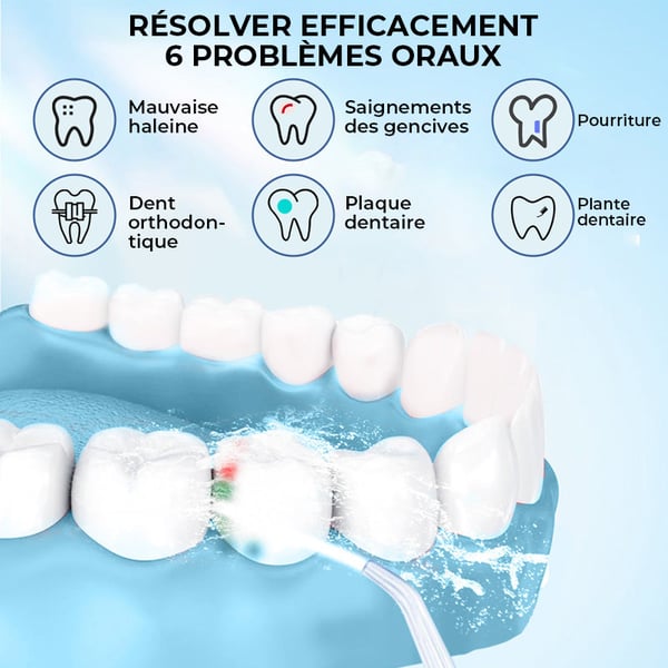 Hydropulseur portable rechargeable et irrigateur buccal