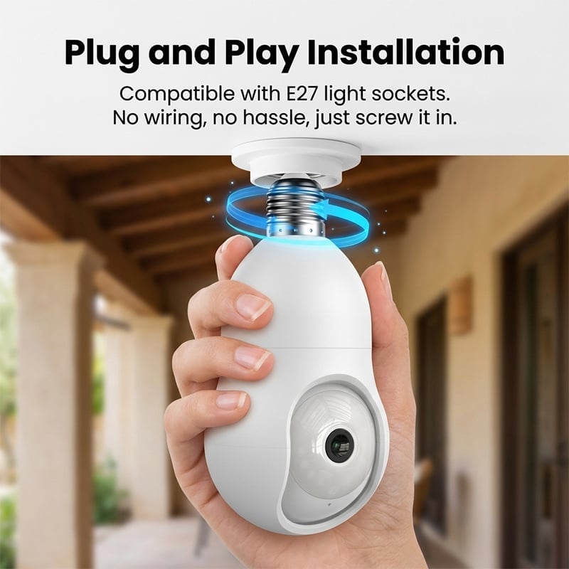 Smart Light Bulb Security Camera