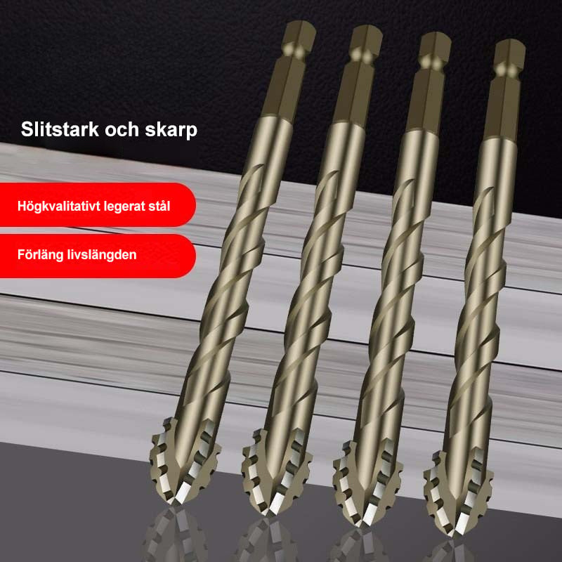 Fyra blad serrerat excentriskt borr