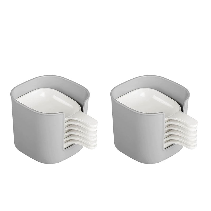 Dipping Sauce Plate and Holder Set, 6Pcs