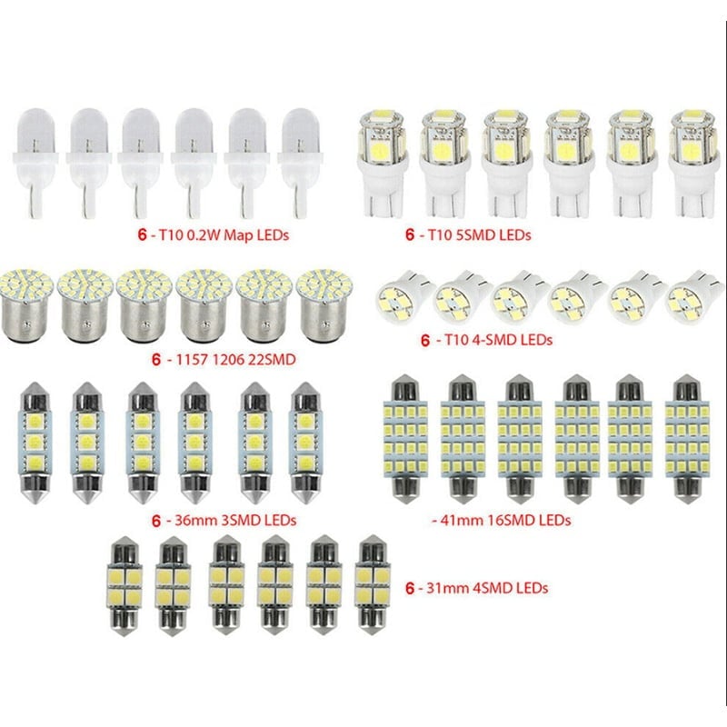 Car LED Light Combo Kit