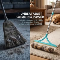 Adjustable Mop Scraper & Hair Magnet Tool
