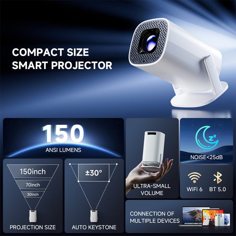 Sakerplus® Smart Rotatable Portable Mini Projector
