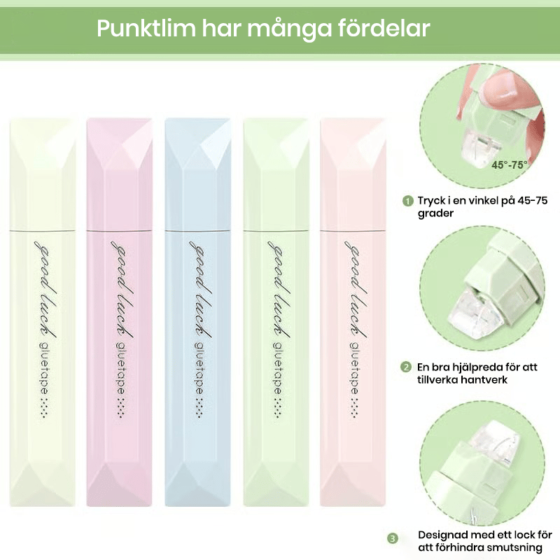 Dubbelhäftande tejprulle för scrapbooking
