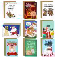 🎅Sleazy Greetings |9pcs Worst Christmas Cards Set😂