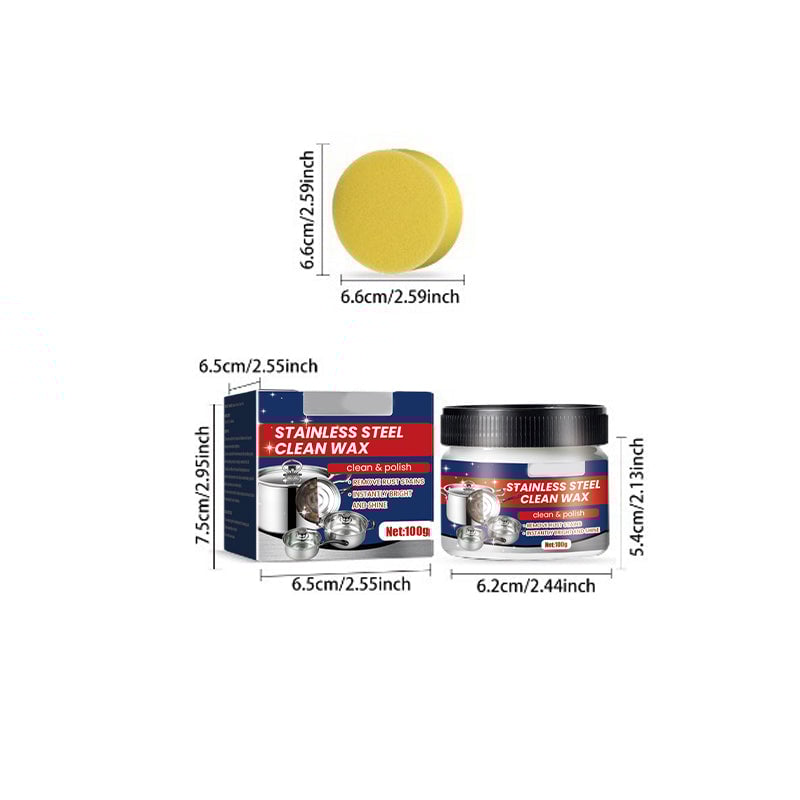Reinigungswachs für Edelstahlflecken