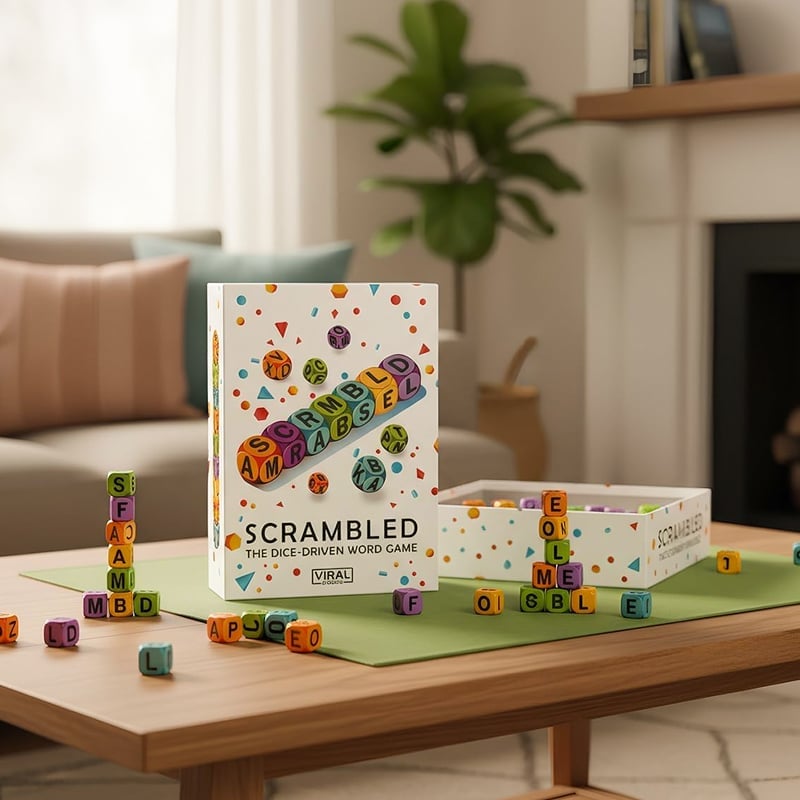 Scrambled Dice Word Game Set