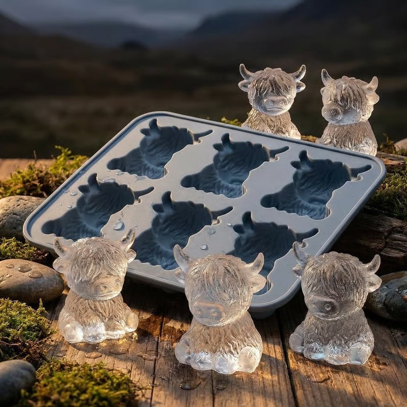 Mini Highland Cow Ice Cube Mold