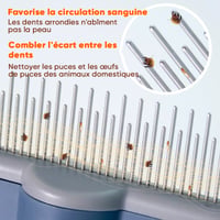 Brosse de toilettage autonettoyante pour animaux de compagnie