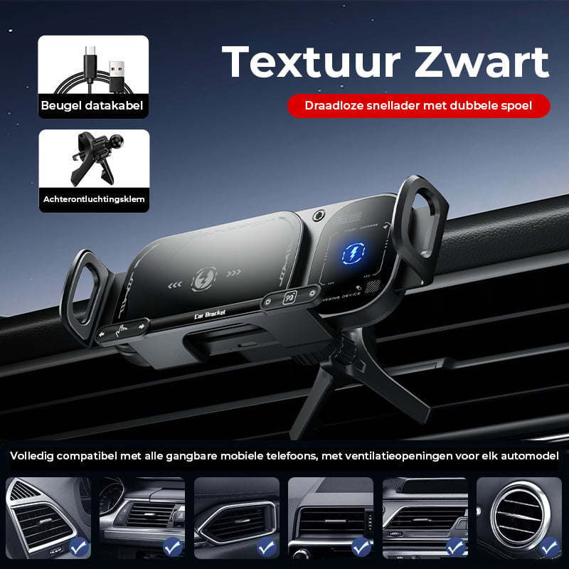 Draadloze oplaadbare roterende autohouder