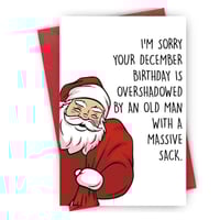 Cartoon Santa Claus Birthday Card