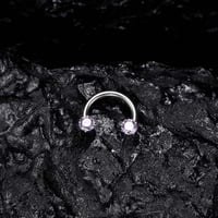 Zirkonia Hufeisenring für Piercings