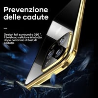Custodia magnetica per iPhone Vetro temperato a doppio lato