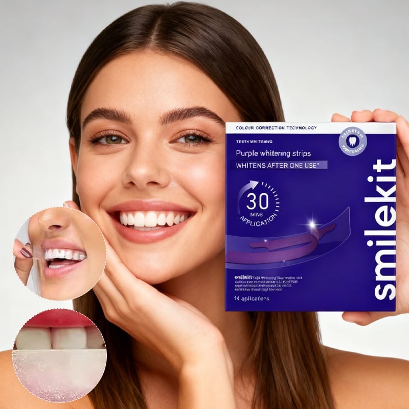 Teeth Whitening Strips with Advanced Color Correcting Technology
