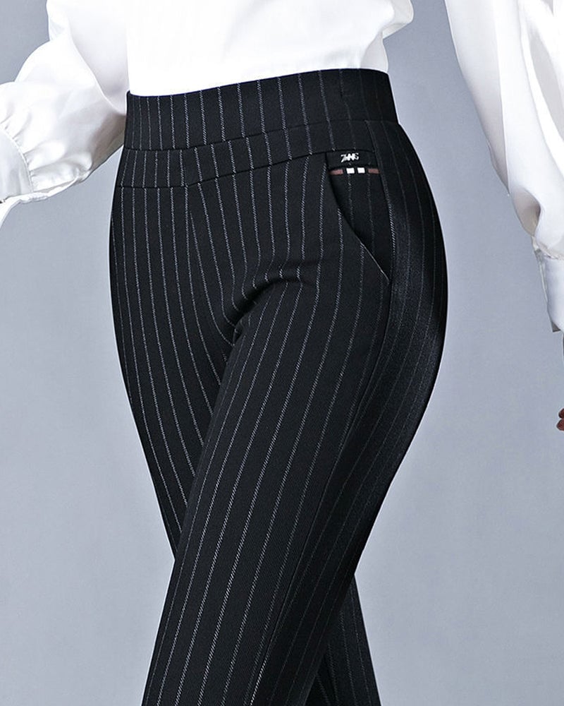 Højtaljede business pants med lommer