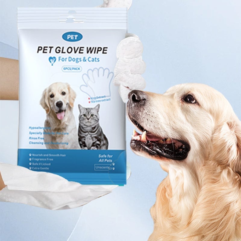 Pet Glove Wipes för Hundar & Katter