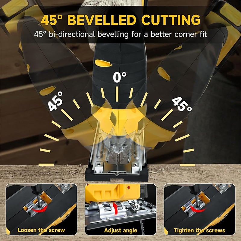 Sakerplus Cordless Brushless Jigsaw with LED