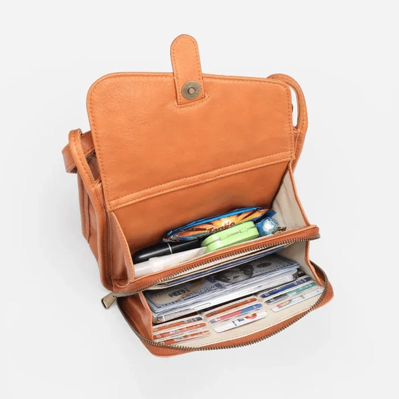 Umhängetasche aus Leder mit einzigartigem Design