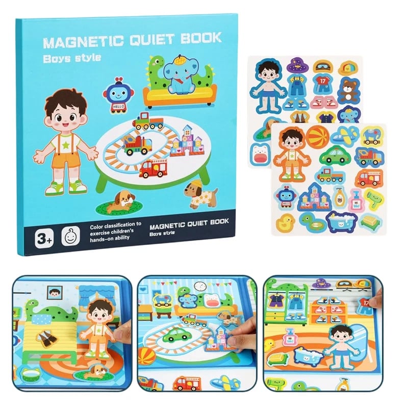 📄Foldable Magnetic Quiet Book & Magnetic Accessories Set