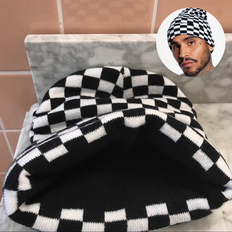 Warm Animal Print Knit Hat