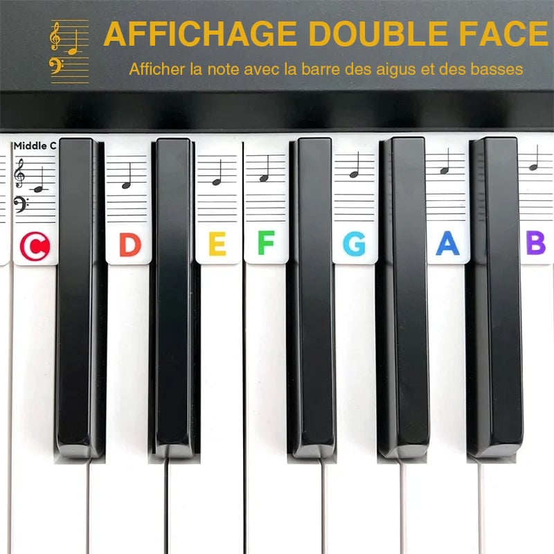🎁Étiquettes Amovibles pour Partitions de Clavier de Piano