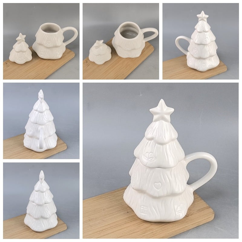 DIY Ceramic Christmas Tree Coloring Mug