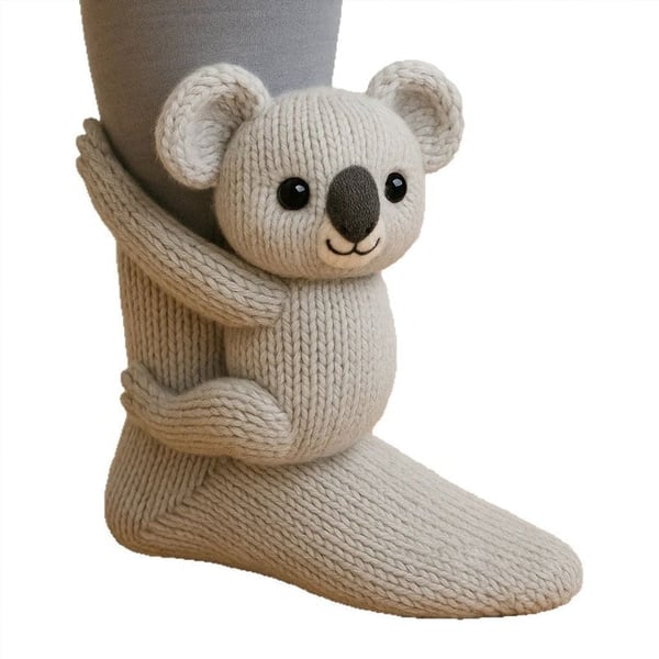3D Knitted Animal Socks