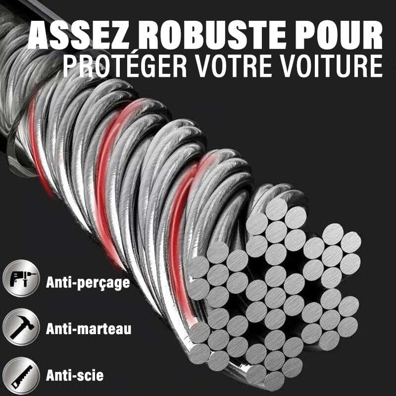 Antivol universel pour volant avec 2 clés