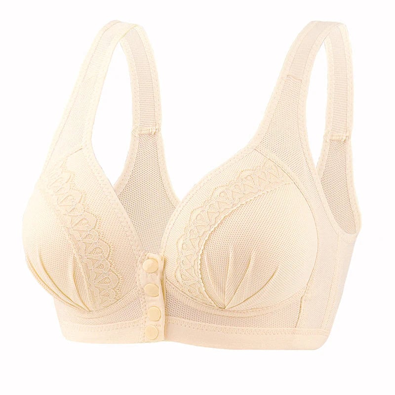 Front Button Breathable Skin-Friendly Bra