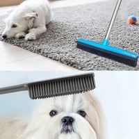 Three-Section Telescopic Pole Carpet Delinting Broom