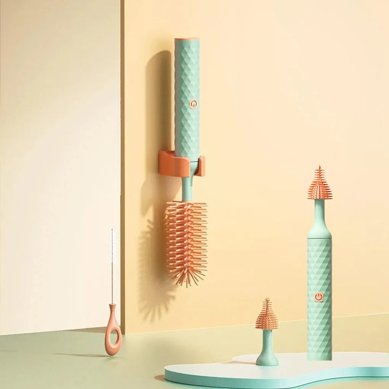 Spazzola elettrica per bottiglie in silicone