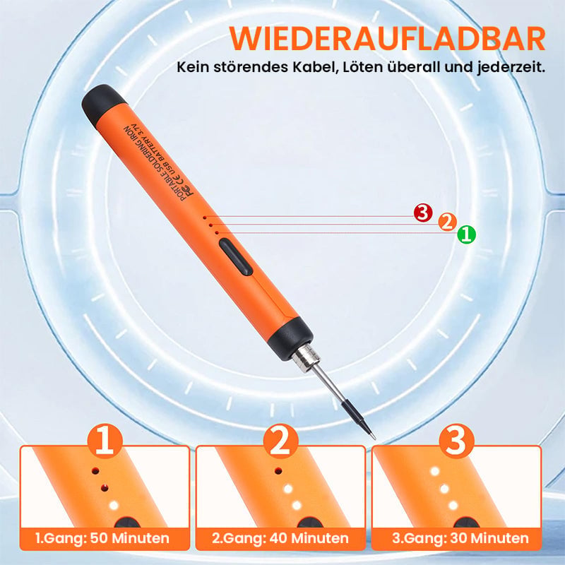 Tragbares USB Wiederaufladbares Lötkolben-Set