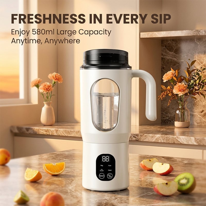 Portable 2-in-1 Electric Juicer and Smoothie Blender