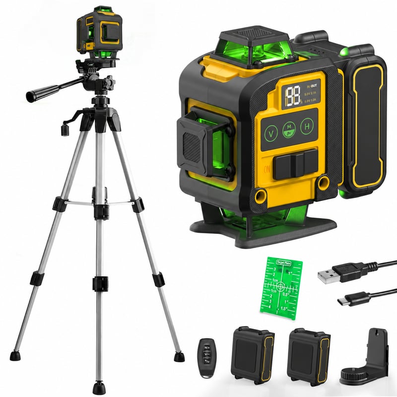 Sakerplus® Self-Leveling Laser Level With Tripod