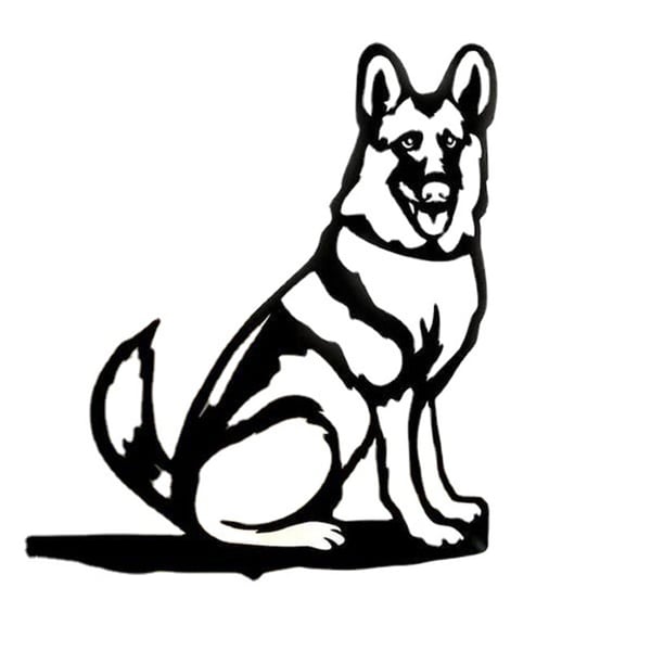 Metal Dog Silhouette Puppy Garden Decoration