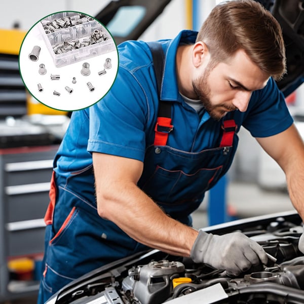 Aluminum open split rivet nuts