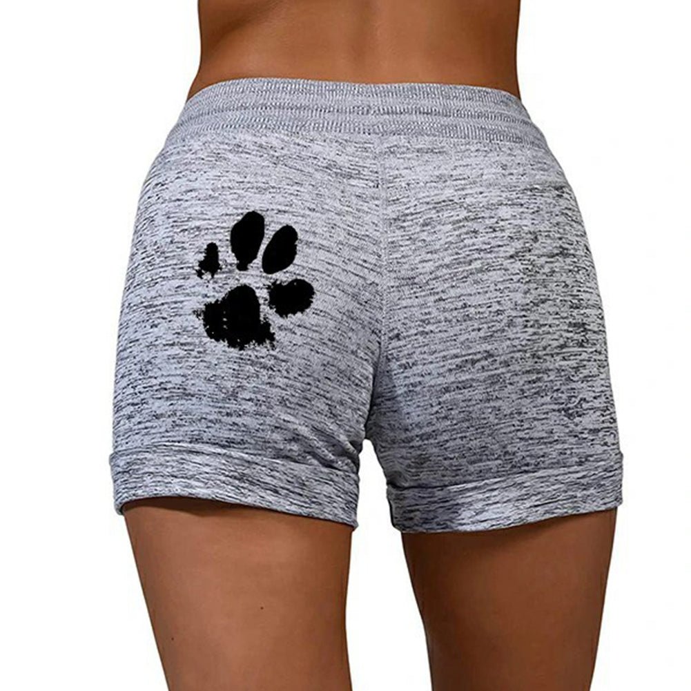 Women's Knitted Shorts With Paw Print