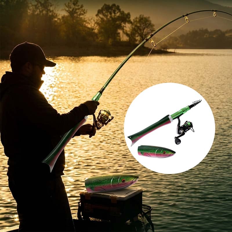 Fish-shaped telescopic rod