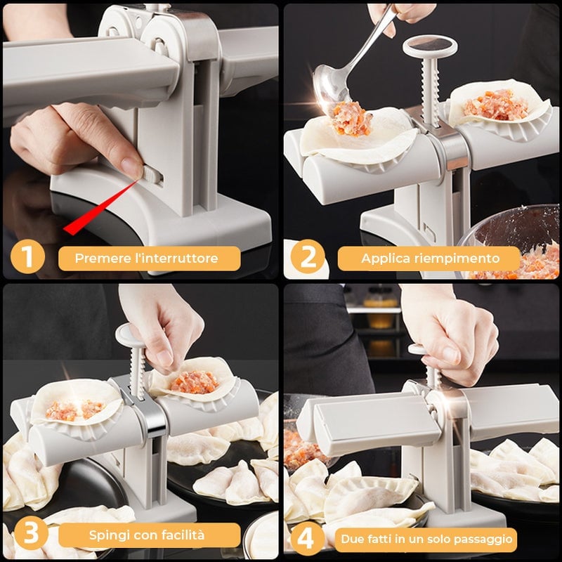 Macchina per gnocchi doppia testa automatica per uso domestico