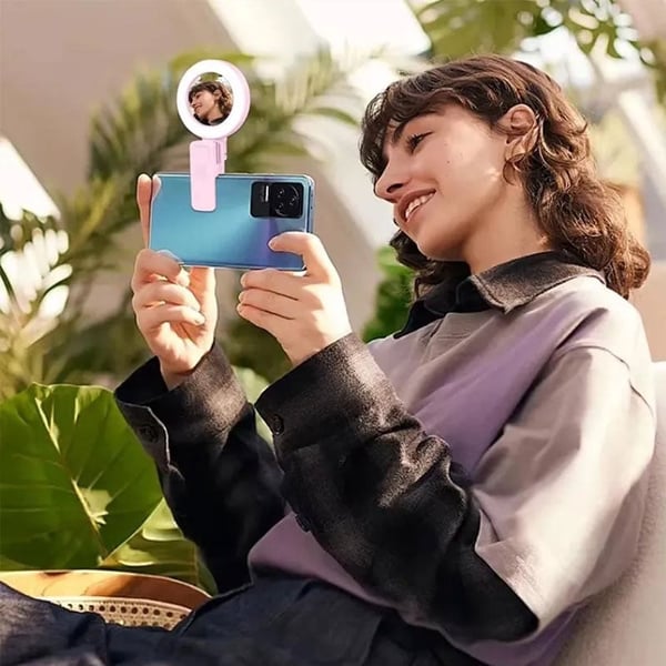 Portable Mobile Phone Rear Selfie Mirror Fill Light