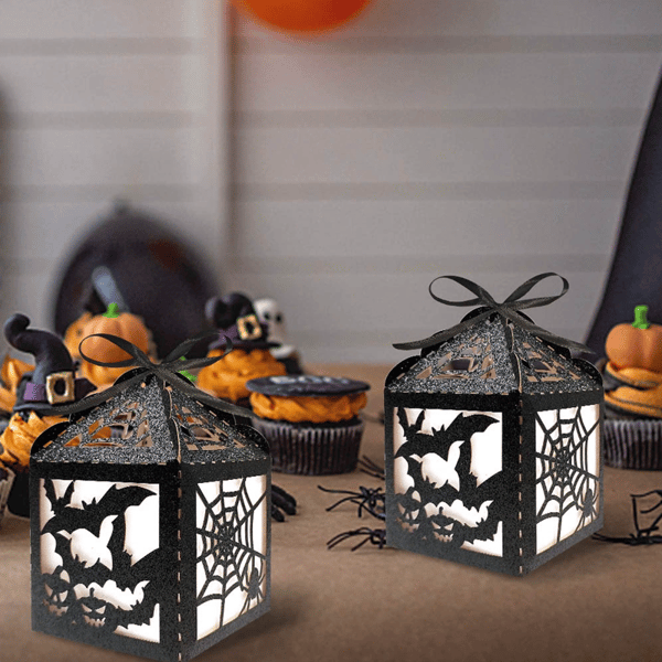 Halloween-Themed Glitter Decorative Candy Box