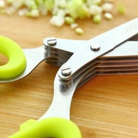5-Klingen-Küchensalatschere mit Sicherheitsabdeckung
