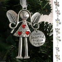 🪽Verrückte schöne Freunde für immer – Engel-Ornament, Weihnachtsgeschenk