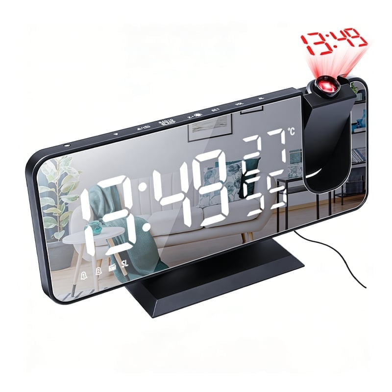 Aless™ Temperature & Humidity Multifunctional Radio Projection Alarm Clock