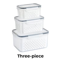 Food Storage Containers for Fridge with Removable Colander