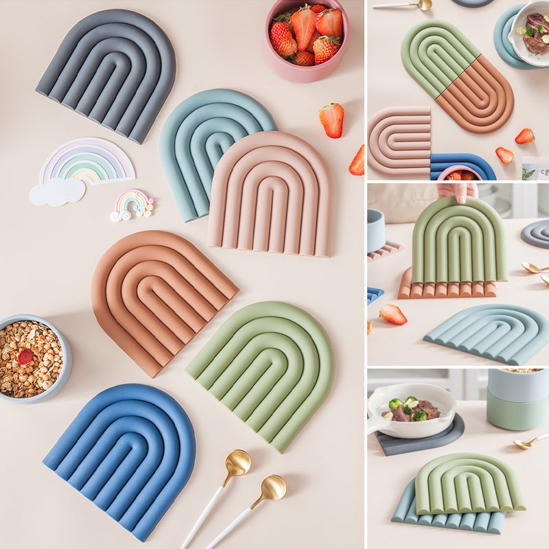 Sale - Rainbow Silicone Table Mat Coaster